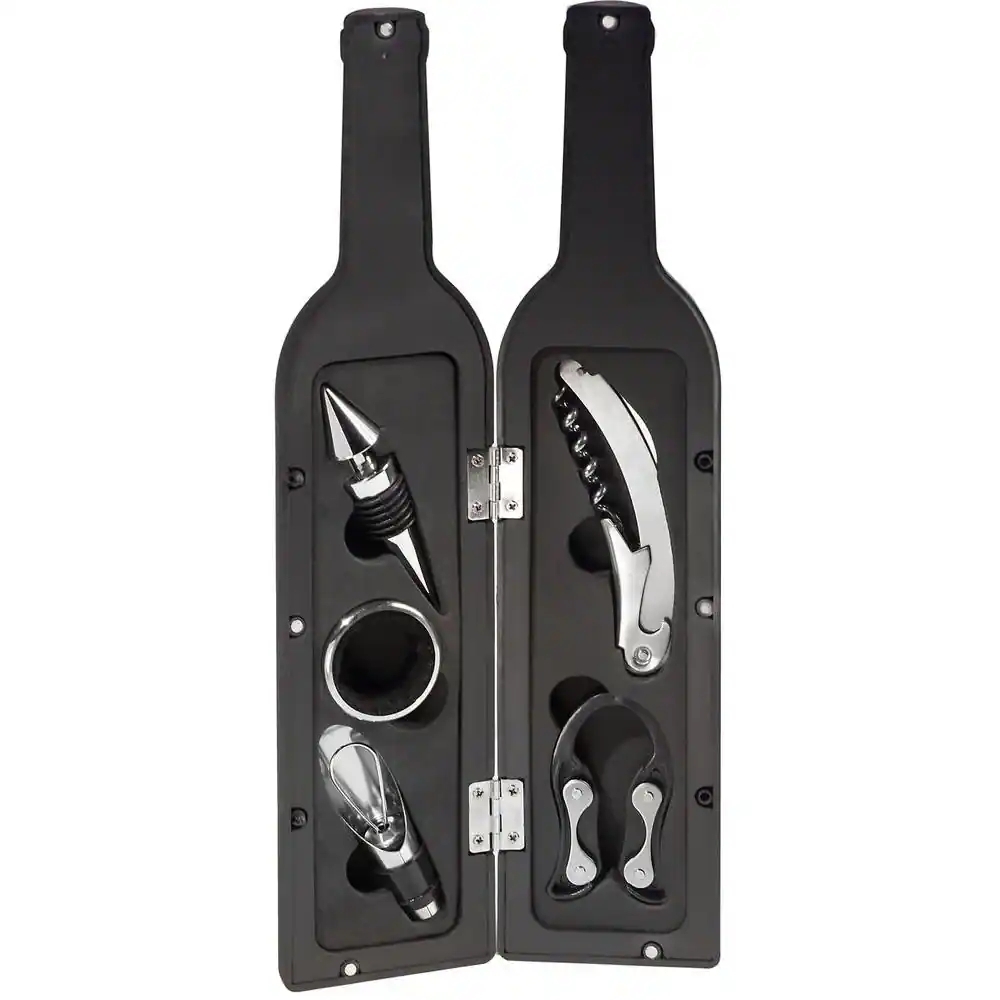 AnyBody Black Wine Bottle‎ Tool Set - Picture 2 of 8